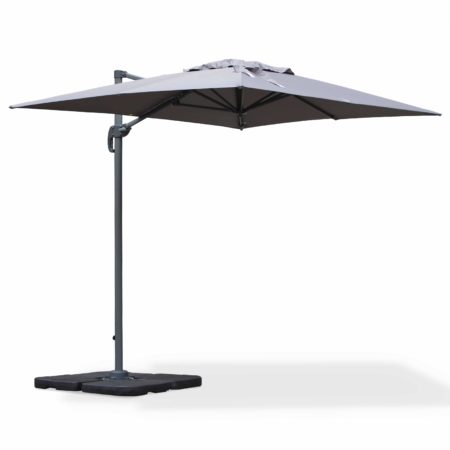 Outdoor Cantilever Umbrella Aluminium 2x3m Grey