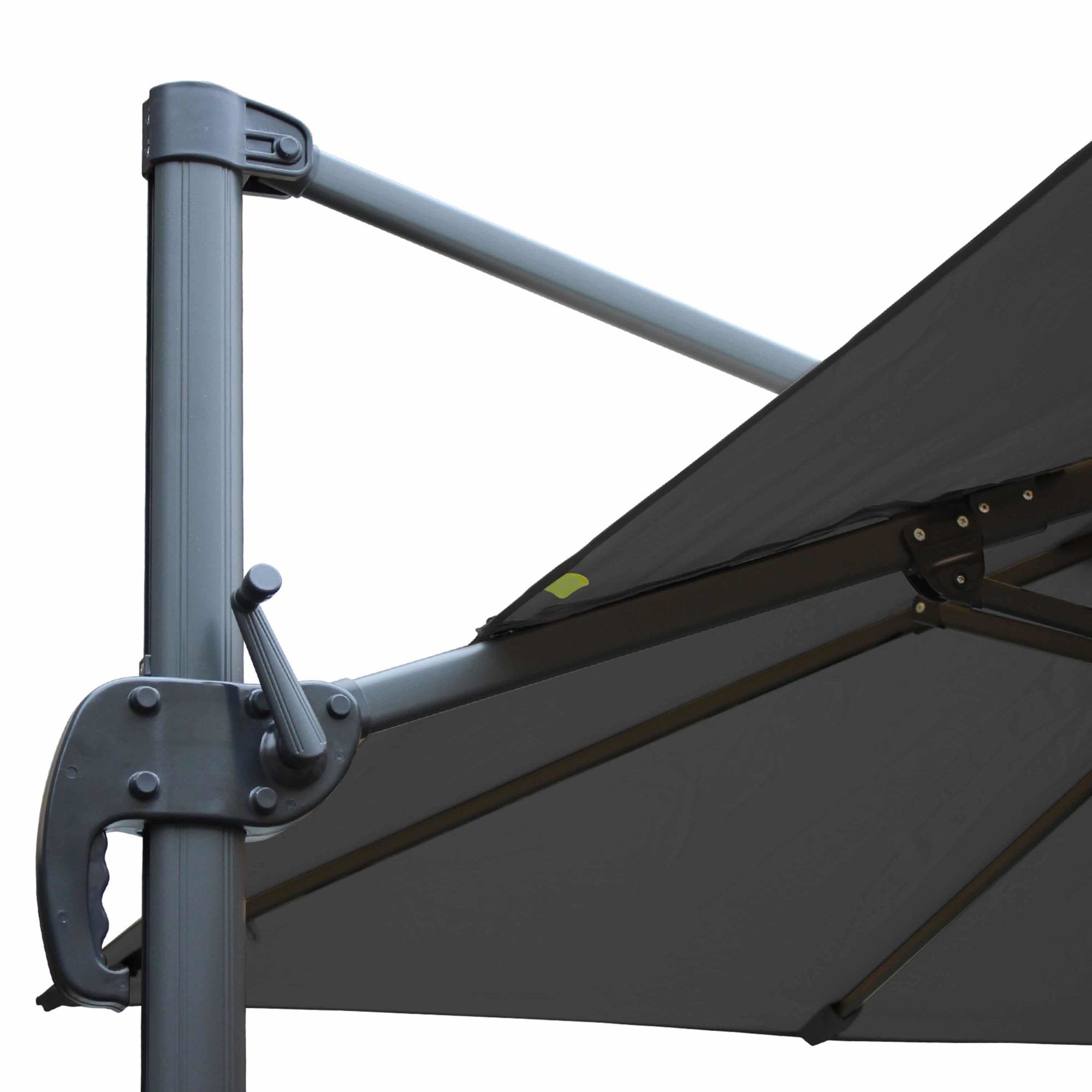 BISCAROSSE 2x3m Aluminium Cantilever Outdoor Umbrella Grey with 360 Rotation Pedal